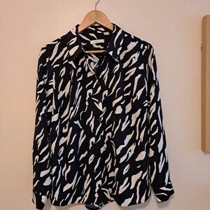 Ricki's Black and White Patterned Blouse